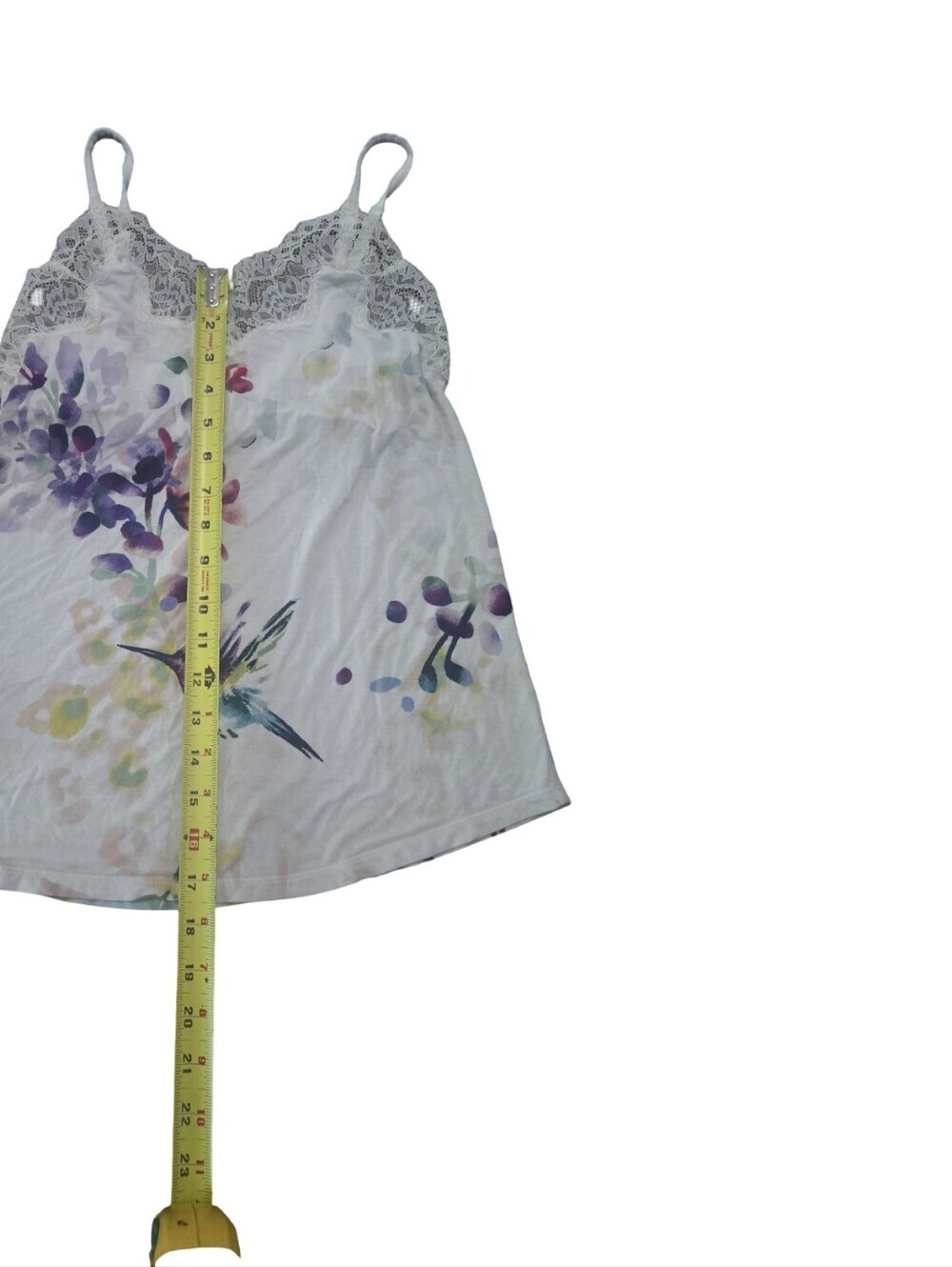 Soma White Branded Floral Feminine Festival Cozy Soft Cotton Y2K Cami XS - Picture 3 of 15